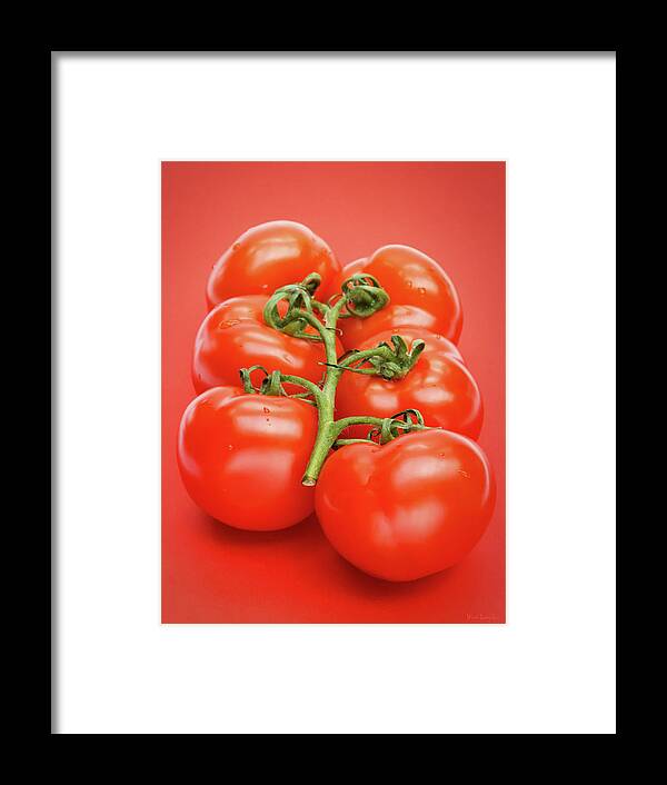 Tomatoes Framed Print featuring the photograph Tomatoes by Wim Lanclus