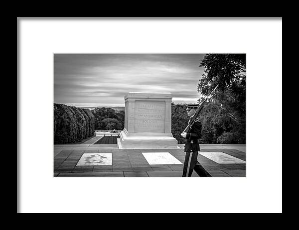Arlington National Cemetery Framed Print featuring the photograph Tomb of the Unknown solider by David Morefield