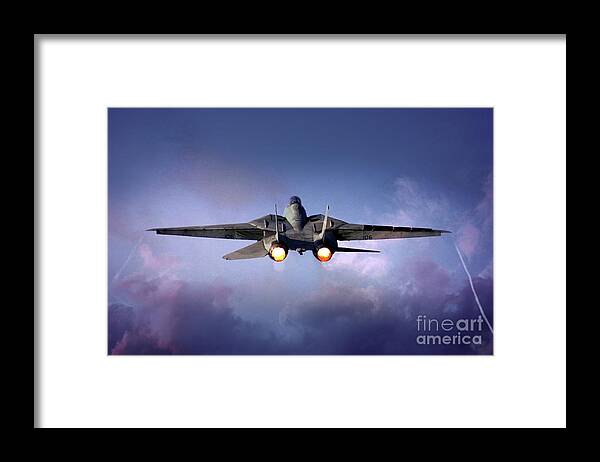 F-14 Tomcat Framed Print featuring the digital art Tomcat Takes Flight by Airpower Art