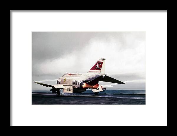 Aviation Framed Print featuring the digital art Tomcatter Launch by Peter Chilelli