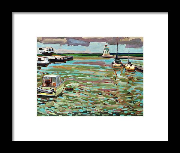 1153 Framed Print featuring the painting Too Windy to Sail by Phil Chadwick