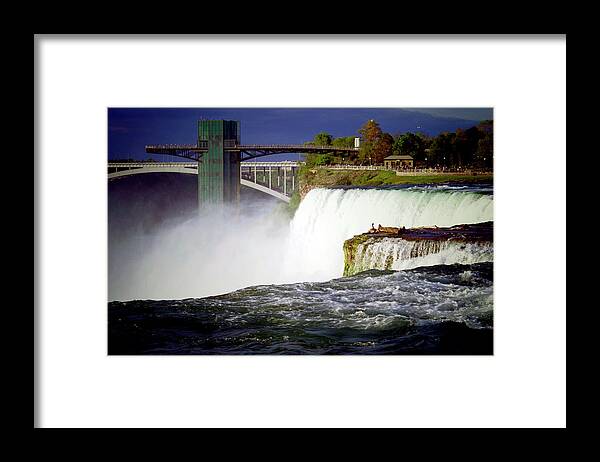 Niagara Falls Framed Print featuring the photograph Top of the Falls by Bess Carter