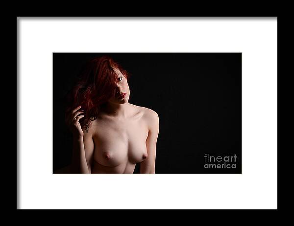 Nude Framed Print featuring the photograph Topless Redhead by Jt PhotoDesign