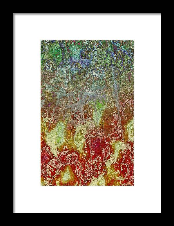 Digital Abstracts Framed Print featuring the digital art Topo 2 111415 by Matthew Lindley