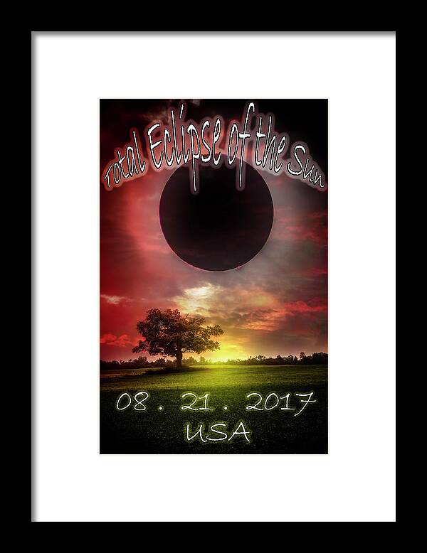 Cool Framed Print featuring the photograph Total Eclipse of the Sun in America by Debra and Dave Vanderlaan