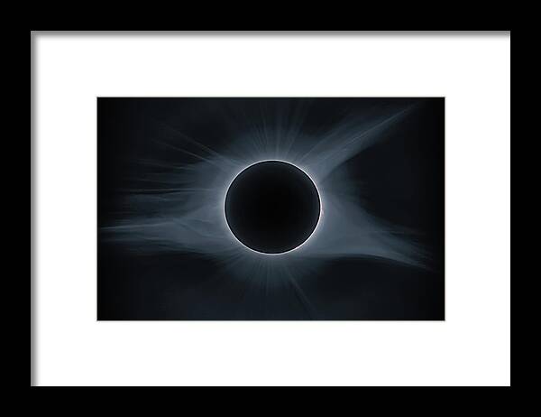 August 21 Framed Print featuring the photograph Total Solar Eclipse Corona by Alan Vance Ley