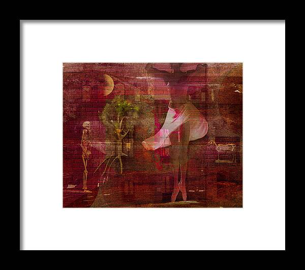 Totentanz Framed Print featuring the digital art Totentanz I by Mimulux Patricia No