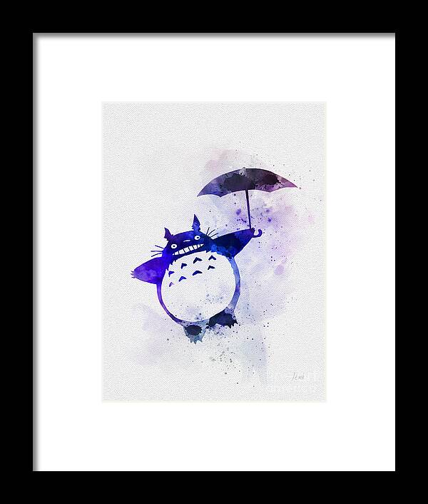 Totoro Framed Print featuring the mixed media Totoro by My Inspiration