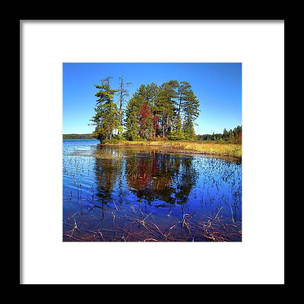 Touch Of Fall On Raquette Lake Framed Print featuring the photograph Touch of Fall on Raquette Lake by David Patterson