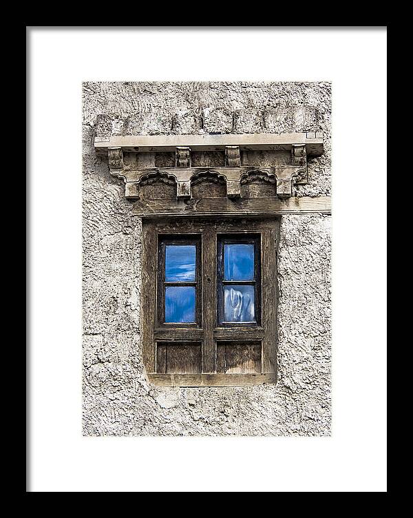 Window Framed Print featuring the photograph Touch of sky by Hitendra SINKAR