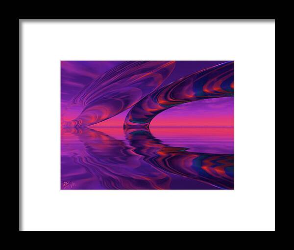 Spacescapes Framed Print featuring the painting Touching by Wayne Bonney