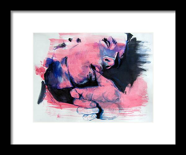 Love Framed Print featuring the painting Tough Love by Rene Capone