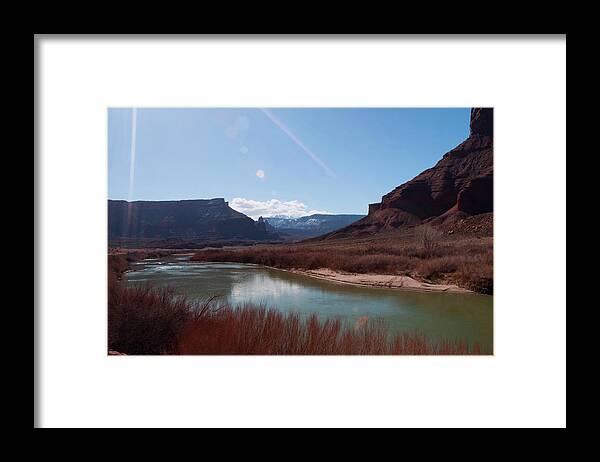 Moab Framed Print featuring the photograph Towards Fisher Towers by Julia McHugh