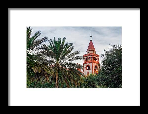 America Framed Print featuring the photograph Tower At Flagler College by Traveler's Pics