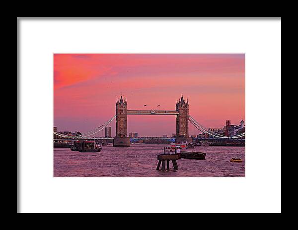 Tower Bridge London Framed Print featuring the photograph Tower Bridge London by Andy Myatt