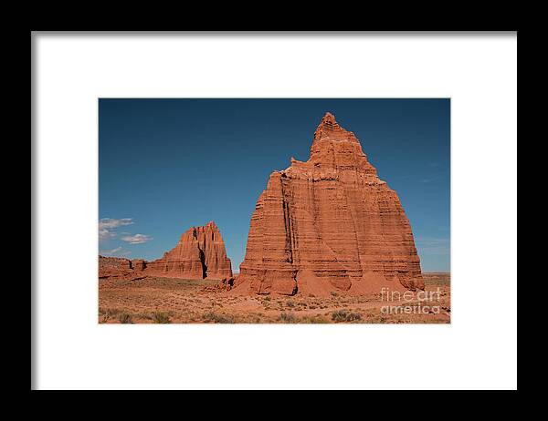 Capital Reef National Park Framed Print featuring the photograph Tower of the sun and moon by Cindy Murphy - NightVisions