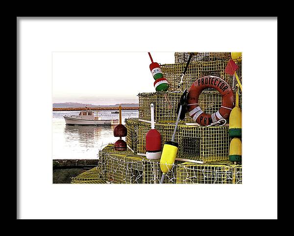 Seascapes Framed Print featuring the photograph Town Wharf Seascape by Janice Drew