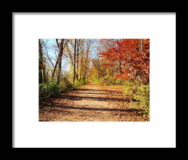 Towpath Framed Print featuring the photograph Towpath Behind the Mill by Loretta Luglio