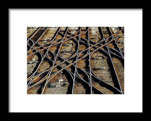 Abstract Framed Print featuring the photograph Tracks of Abandon by Michael Nowotny