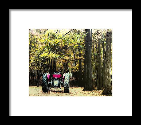 Forest Framed Print featuring the photograph Tractor by Carlee Ojeda