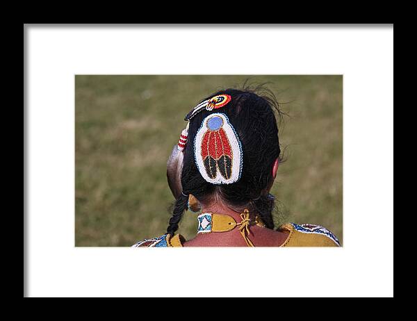 Native Culture Framed Print featuring the photograph Traditional aboriginal Canadian ornaments by Tatiana Travelways