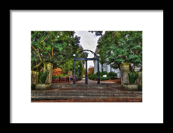 Reid Callaway Traditions Live On Framed Print featuring the photograph Athens GA Traditions Live On The Arch UGA Athens Georgia Fall Art by Reid Callaway