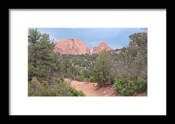Garden Of The Gods Framed Print featuring the photograph Trail through the Garden by David McGill