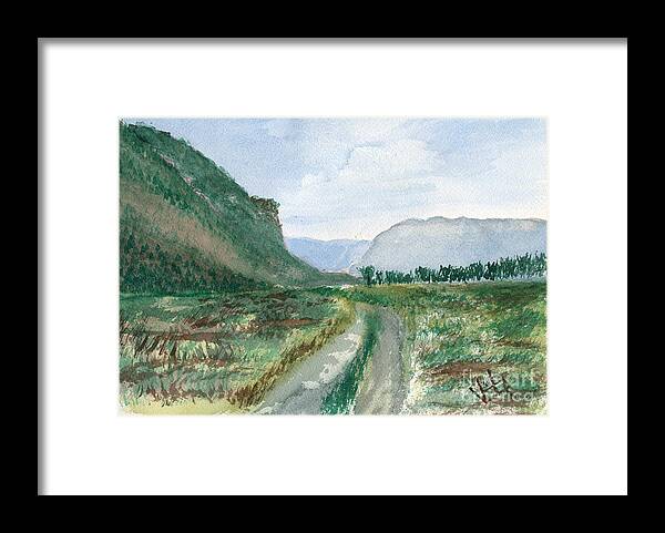 Kootenai Framed Print featuring the painting Trail To Canada by Victor Vosen