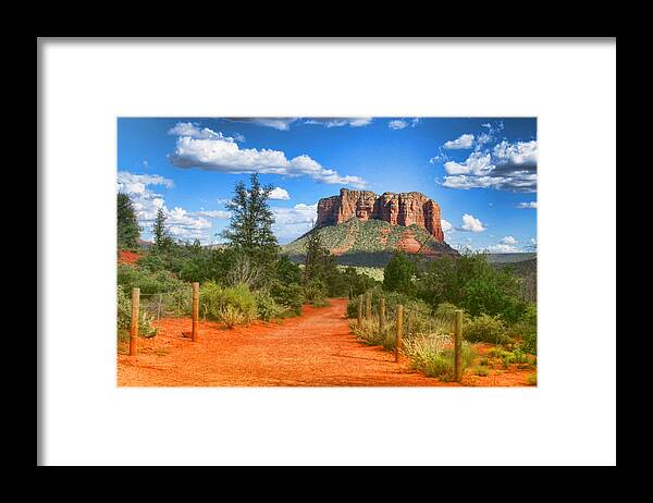 Courthouse Butte Framed Print featuring the photograph Trail to Courthouse Butte by Ola Allen