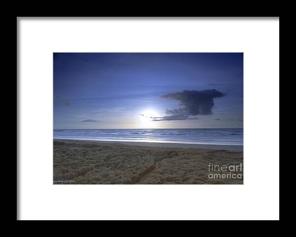 Ocean Framed Print featuring the photograph Trails End by Larry Keahey