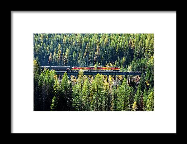 Locomotive Framed Print featuring the photograph Train Coming Through by Todd Klassy