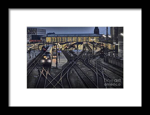 Train Station Framed Print featuring the photograph Train Station by Elaine Berger
