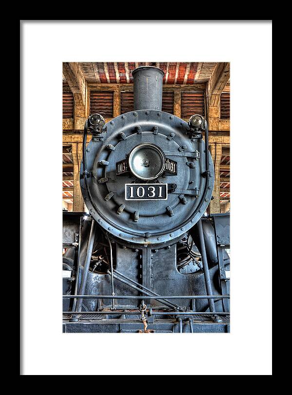 North Carolina Framed Print featuring the photograph Trains - Steam Locomotive 1031 by Dan Carmichael