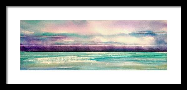 Ocean Framed Print featuring the painting Tranquility 2 by Katerina Kovatcheva