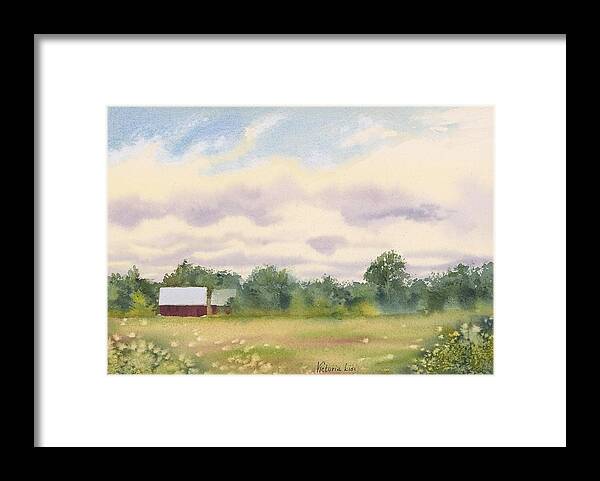  Nature Framed Print featuring the painting Tranquility by Victoria Lisi