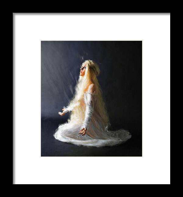 Transcendent Framed Print featuring the painting Transcendence One by David Luebbert