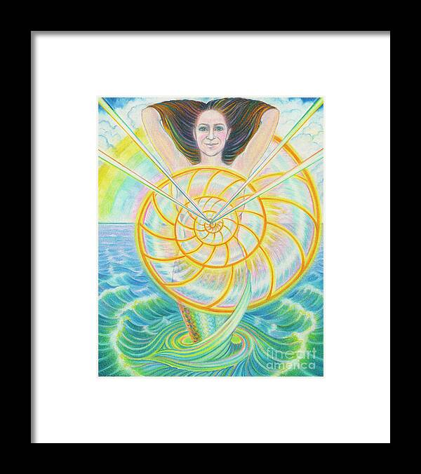 Spiritual Framed Print featuring the drawing Transcendent Soul by Debra Hitchcock