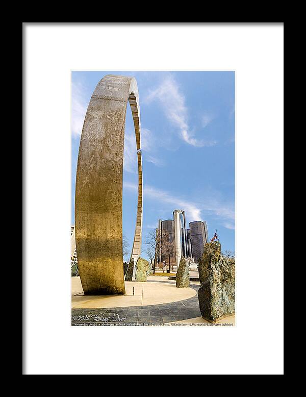 Detroit Framed Print featuring the photograph Transcending the RenCen by Thomas Owoc