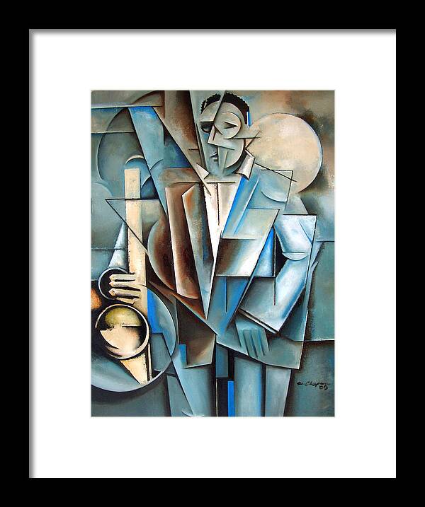 Jazz Framed Print featuring the painting Transfiguration by Martel Chapman