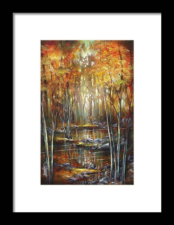 Landscape Framed Print featuring the painting Transitions by Michael Lang