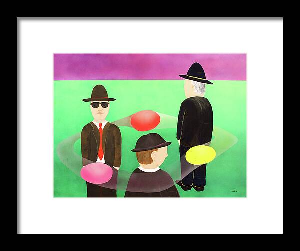Modern Art Framed Print featuring the painting Traveling in the Right Business Circles by Thomas Blood