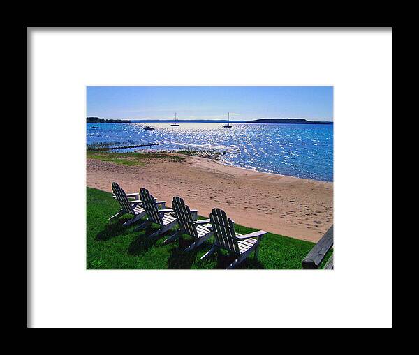 Traverse Bay Reverie Framed Print featuring the photograph Traverse Bay Reverie by Kris Rasmusson