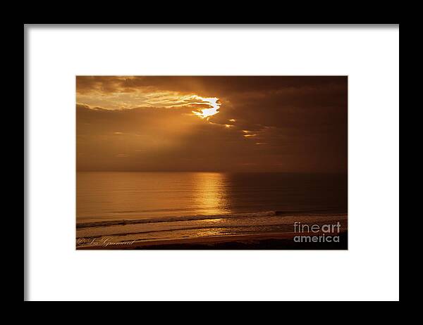 Sun Framed Print featuring the photograph Treasure Coast Sunrise by Les Greenwood