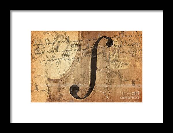 Treble Clef Framed Print featuring the digital art Treble clef by Michal Boubin