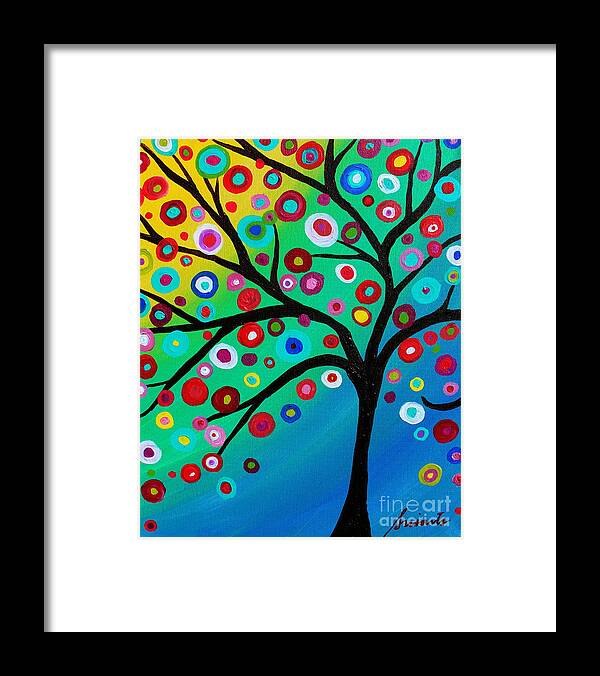Tree Framed Print featuring the painting Tree Of Courage by Pristine Cartera Turkus