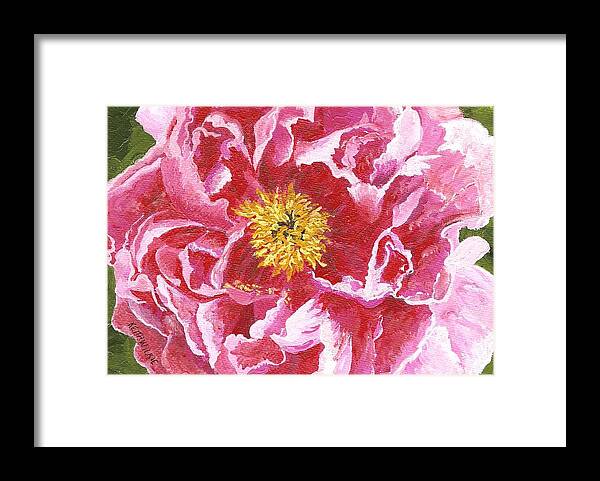 Peony Framed Print featuring the painting Tree Peony by Keith Wilkie