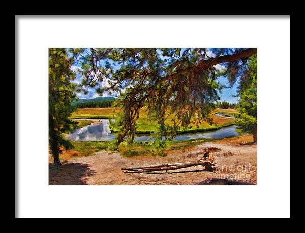  Framed Print featuring the photograph Tree's In front of River by Blake Richards