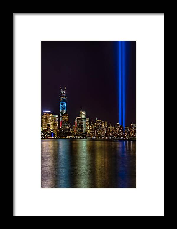 Tribute In Lights Framed Print featuring the photograph Tribute In Lights Memorial by Susan Candelario