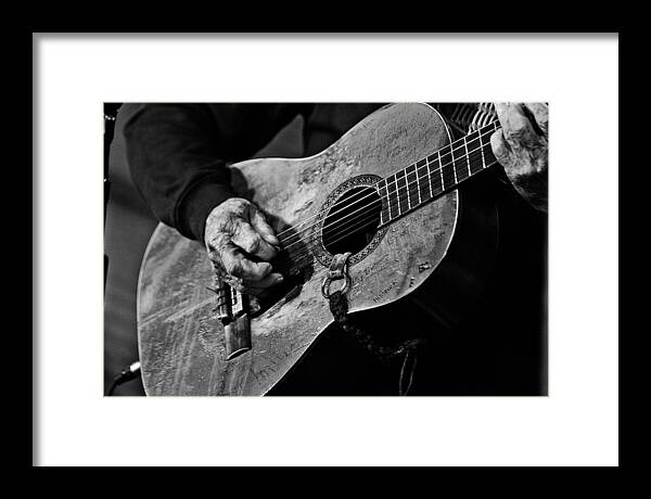 Willie Nelson And His Guitar Trigger. Framed Print featuring the photograph Trigger and Willie by Ty Helbach