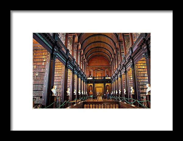 Trinity College Framed Print featuring the photograph Trinity College Long Room by Marisa Geraghty Photography